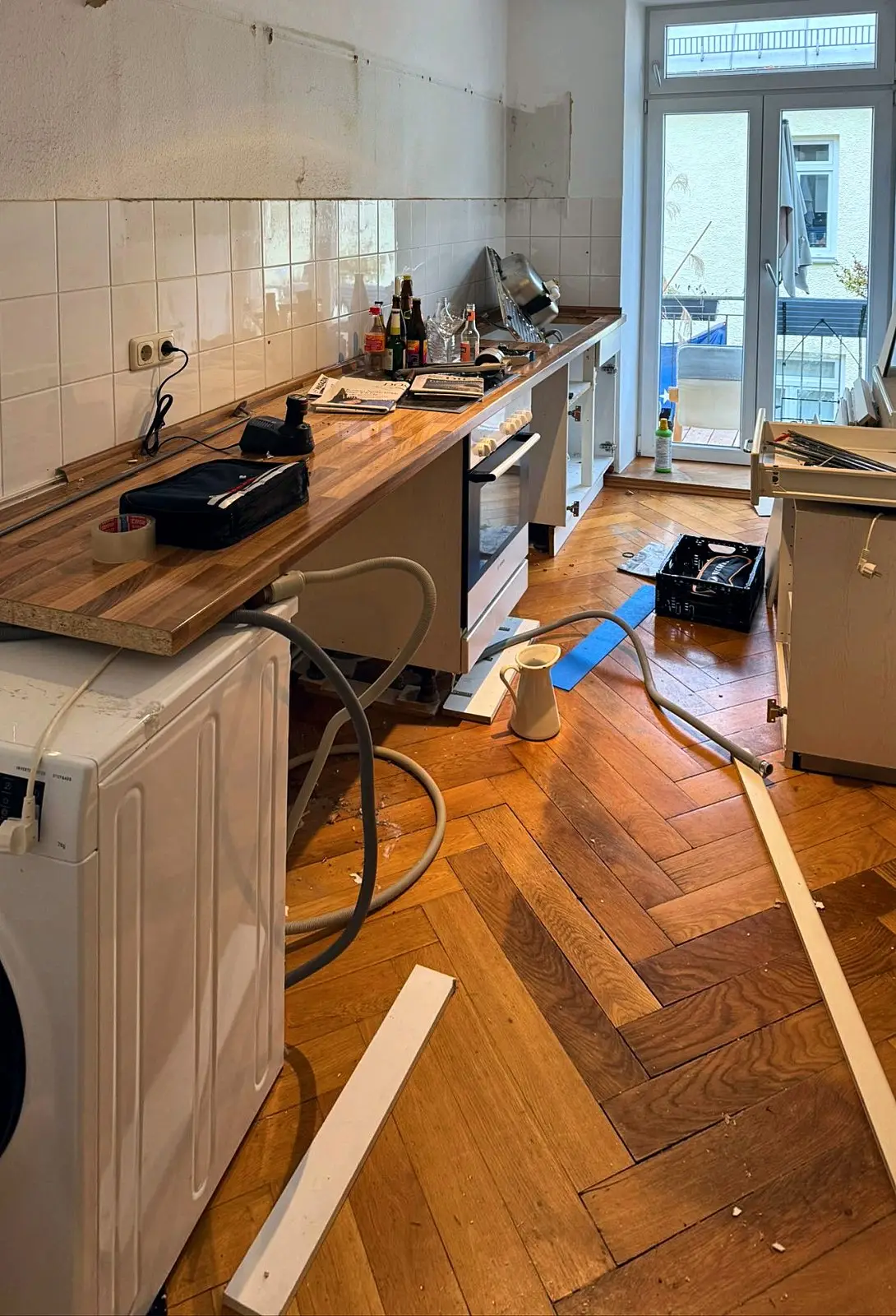 Küche während der Montage